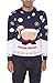 Produktbild NOROZE Herren Damen Unisex Prämie Weihnachten Pullovers Erwachsene Neuheit Frech Knitted Hässlich Pulls Strickpullover (XL, Cracking Marine)