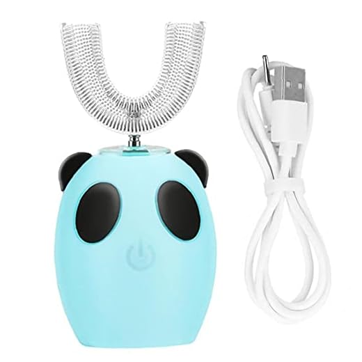 U-formad eltandborste Vattentät Sonic Kids Tandblekning Brush 2-6 år Blå, eltandborste