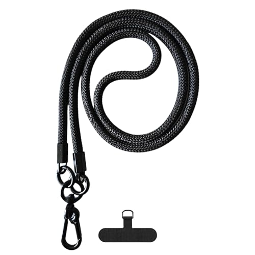 RATASK Neck Lanyard Strap for Mobile Phones, Camera, ID card Holder, Badge Holder (Black)