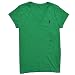 Polo Ralph Lauren Women's Pony Logo V-Neck Tee (Large, Green)