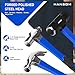 HANSOM 5-Pack Hammer Set,Rubber Mallet 32oz, Double-Faced Mallet 22oz,16oz Claw Hammer,16oz Ball Peen Hammer,3lb Sledge Hammer,Ergonomic Handle