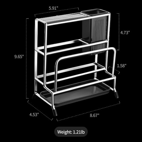 50% de descuento en organizador multifuncional de cocina de acero inoxidable