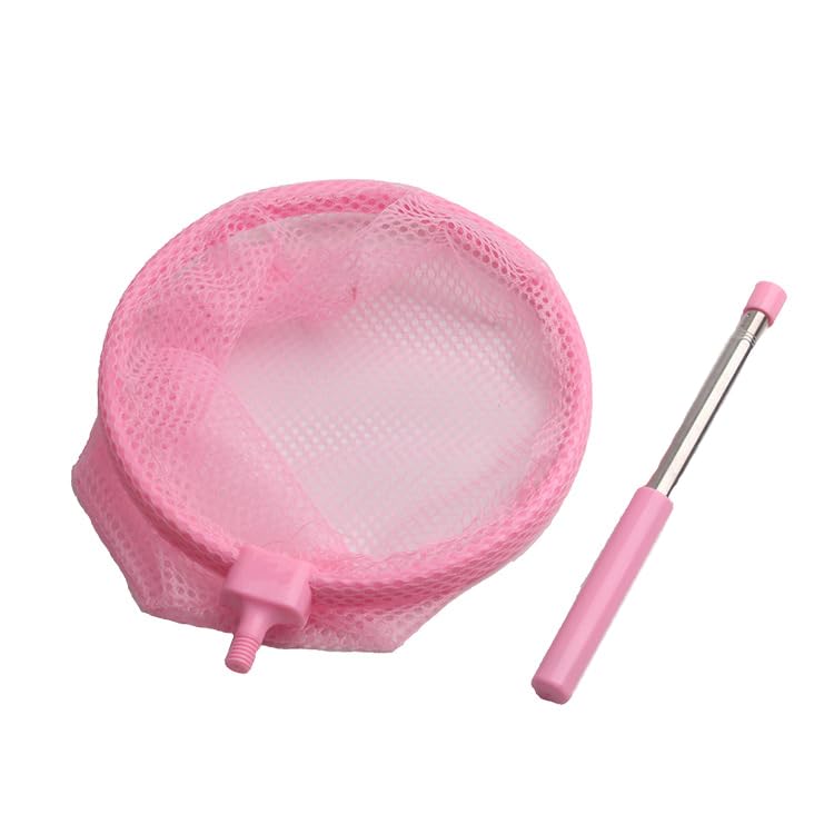最終値下げ!虫取り網 ピンク 虫網 虫取りアミ 昆虫 昆虫採集 子供 伸縮 網 虫取り網 1本 折りたたみ むし網 伸縮式 直径28cm 長さ150cm 昆虫