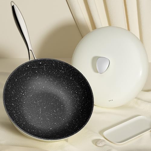 Wok antiadherente 30 cm color blanco miniatura 3