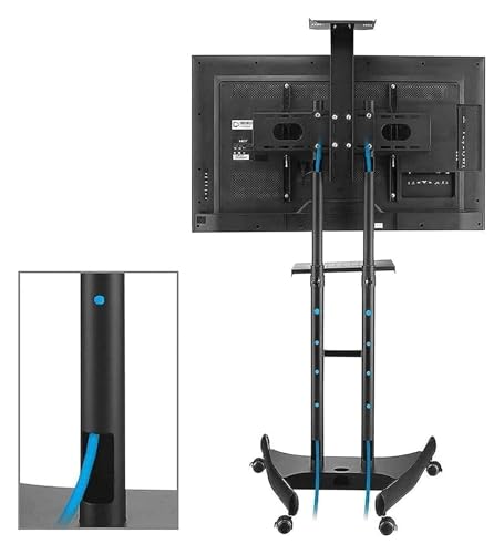 Soporte móvil para TV con ruedas y estantes ajustables miniatura 2