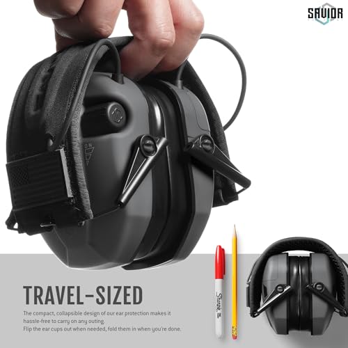 Image of Savior Equipment Apollo Electronic Earmuffs For Shooting w /Gel Ear Pads, 24dB NRR, Noise Cancelling Ear Protection Headset
