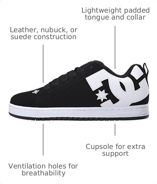 Image of DC Shoes Mens Court Graffik Casual Low Top Skate Shoe Sneaker