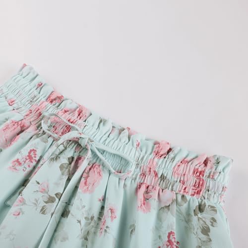 Scarlet Darkness Maxi Skirts for Women Summer Floral Skirt Victorian Flowy Long Skirt Blue S — view 3