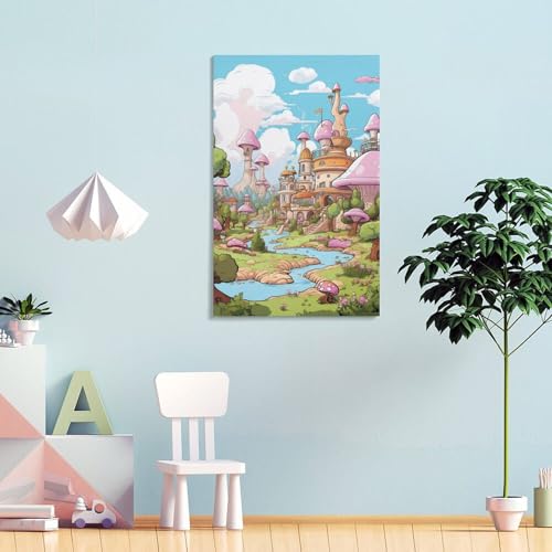 Tableau impression sur toile pays des merveilles, format 40x60cm - 4