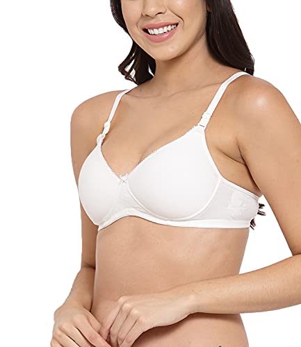 Image of Inner Sense Women's Soft Organic Cotton Bamboo Bra for Women I Comfortable, Padded, Wire Free, Smooth Straps, High Coverage Everyday Tshirt Bra for Women |