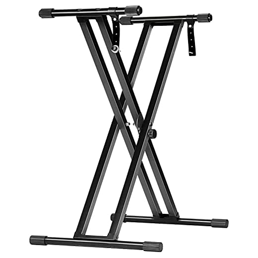 CAHAYA Supporto Tastiera Musicale a Forma di Doppio X Supporto Tastiera Elettronica con 5 Livelli di Altezza Regolabile per Pianoforte Digitale di 61 76 88 Tasti Modello CY0245