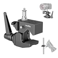 SMALLRIG Super Clamp Super-Klemmsatz, strapazierfähig, max. Belastung 33 lb / 15 kg, mit Einer 1/4-Zoll-20- und Einer 3/8-Zoll-16-Oberschraube auf einem 5/8-Zoll-Bolzen – 4861