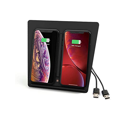 Tesla Model 3 Accessories Wireless Charger - Tesla M3 Center Console Charging Pad with Dual USB Ports Phones Charging Stations