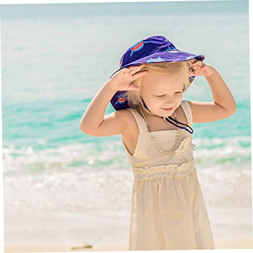 Sombrero de protección solar transpirable para niños con estampados cómodos de verano 4