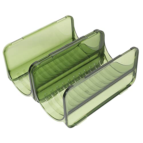 FELTECHELECTR 2pcs Stackable Water Bottle Holders Transparent Plastic Organizer for Kitchen Pantry and Fridge Storage for Bottles and Tumbler Space-saving Design