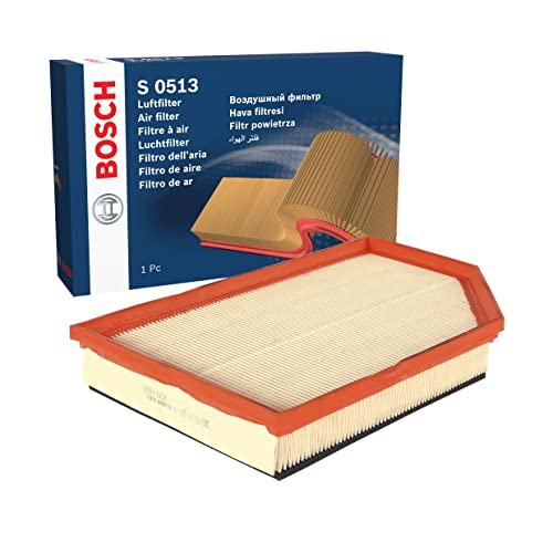 Bosch S0513 Luftfilter für Autos - reinigt angesaugte Luft von Partikeln - hohe Nass- und Reißfestigkeit