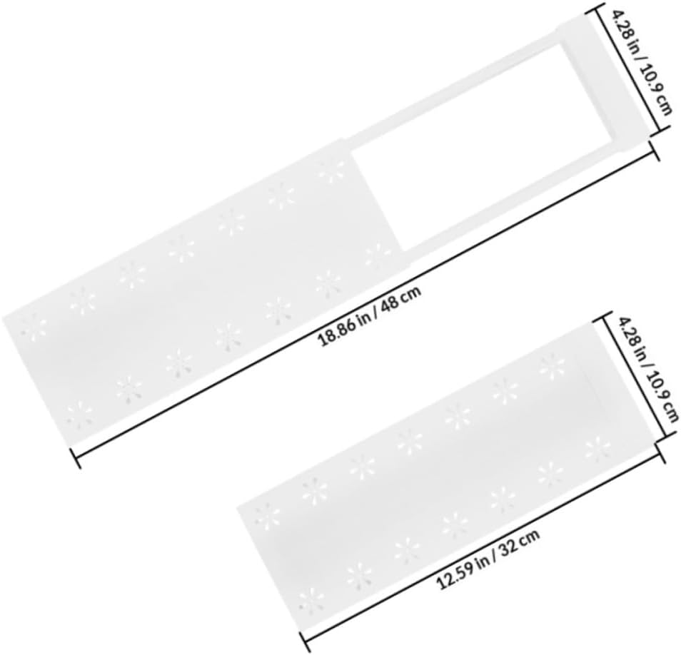 Uonlytech 3pcs Adjustable Wardrobe Shelf Dividers Expandable Closet Organizer Tension Storage Rack for Cabinet Clothing Storage 32-48cm X 10cm