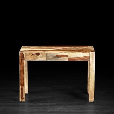 Sheesham Wood Aldrich One Drawer Office Desk Study Console Table for Living Room | Honey Finish
