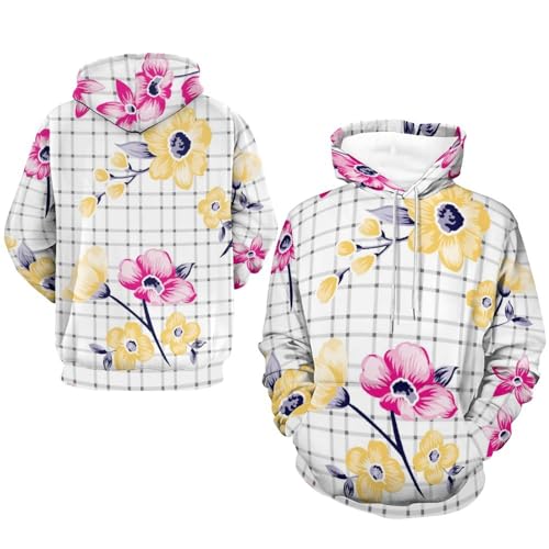 Sweat à capuche fleur jaune UMENG idéal pour vos sorties décontractées en ville