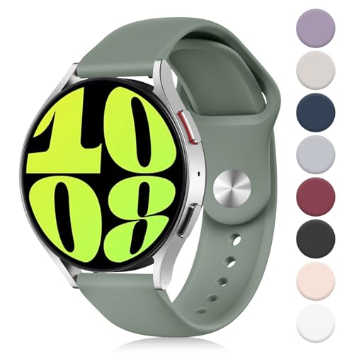 VEMIGON Soft Silicone Strap Compatible with Samsung Galaxy Watch 7/6/5/4 40mm 44mm/ Galaxy Watch5 pro 45mm/ Watch 3 41mm/ Classic 6 47mm 43mm/ Classic 4 46mm 42mm, 20mm Sport Replacement Bands