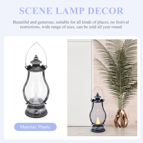 Cabilock 2pcs Electronic Candle Light Retro Light Ornament LED Decorative Light Retro Lamp Decor Retro Hanging Light Hanging LED Light Scene Layout Lamp Decor Pendant Lamp Scene Lamp Decor