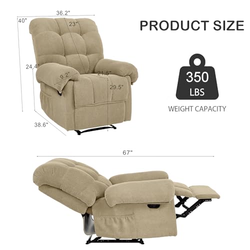 Sillón reclinable con bolsillo lateral camel miniatura 2
