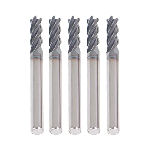 Image of kimllier 5PCS 3 /16 Inch 4 Flute Carbide Square End Mill, CNC Square Nose End Mill Bits Straight Shank Drill Bits 2 Inch Overall Long