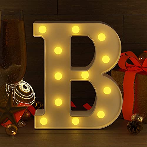 Image of Marquee B Alphabet Shaped LED Light Lamp for Decoration Decore Walls Hanging Birthday Party Wedding (B)