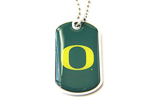 Aminco International Oregon Ducks Dog Tag Domed Necklace Charm Chain