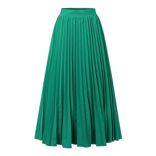 Women's Summer Maxi Skirts Casual Elegant High Waist Pleated Skirt2