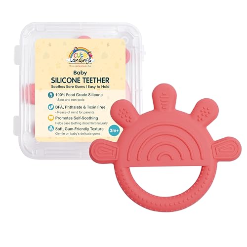 Image of Silicone Teething Toy for Newborn Baby Girls & Boys | BPA-Free, Food-Grade | Gum Relief, Chewing Aid |Teether| Easy-to-Grip Essentials (3+ Months)