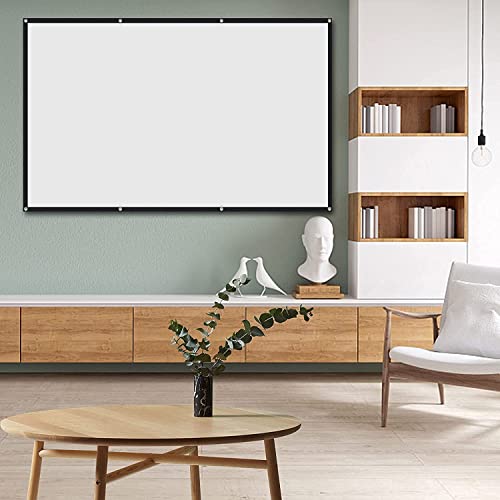 100 Inch Projector Screen 16:19 Hd 4K Foldable And Portable Anti-Crease Portable Projector Screen Double Sided Video Projection Screens For Home ，Party,Office, Classroom，Outdoor #TOP1