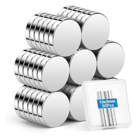Wzone 10x2mm Strong Fridge Magnets, 50 Pack Cover
