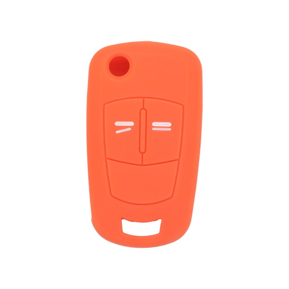 BROVACS Silicone Cover Protector Case Holder Skin Jacket Compatible with VAUXHALL OPEL 2 Button Flip Remote Key Fob CV9620 Orange - Image 2