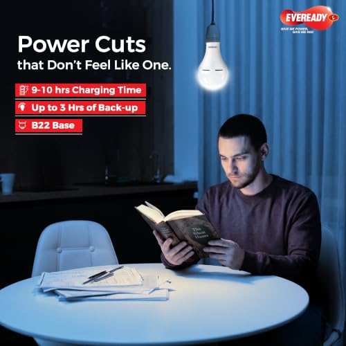 Image of EVEREADY Xtrabright Emergency Rechargeable 14W LED Bulb for Power Cut | Cool Day Light (6500K) | Energy Efficient | 3 Hour Battery Backup | B22 Base | Pack Of 1