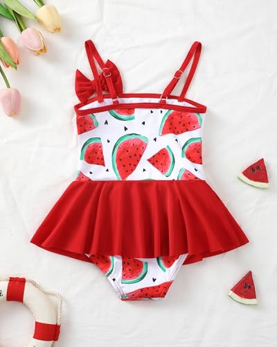 Toddler Swimsuit Girl Baby Girl Bathing Suit Cute Floral Ruffle Tankini Swimsuit Sleeveless One Piece Swimwear3