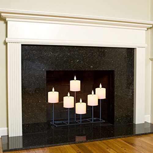 Qikadsen Black Pillar Candle Holders Fireplace Candelabra For Home Decor Iron Candle Holder Diy 6 #TOP3