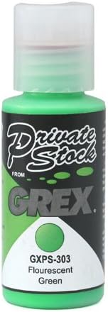 Grex GXPS-303 Private Stock Airbrush Colors, 1 Fluid Ounce, Fluorescent Green