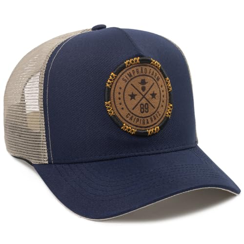 Boné Trucker Simprão Azul Original Aba Curvada Agro