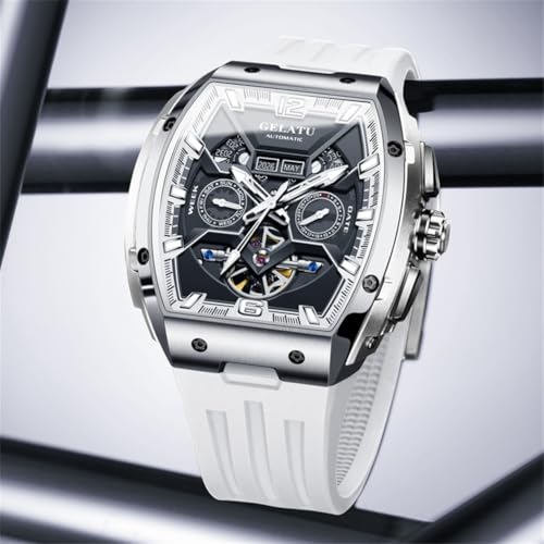 Image of OLEVS Mens Watches Stylish Chronograph Waterproof Luminous Silicon Strap Multifunction Watches for Men Business Men Wrist Watch