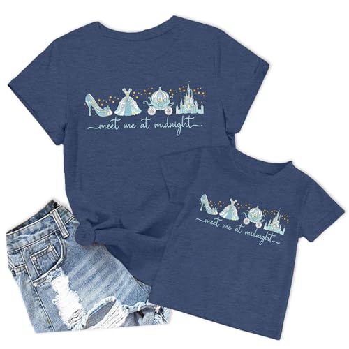 Image of Magical Shirts Women Girls Family Vacation Matching Shirt Magic Kingdom T-Shirt Mommy and Me Trip Short Sleeve Tops
