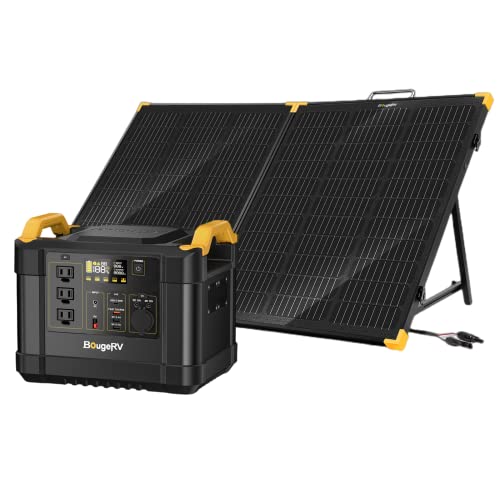Amazon.co.jp: BougeRV ポータブル電源 ソーラーパネル セット 1100
