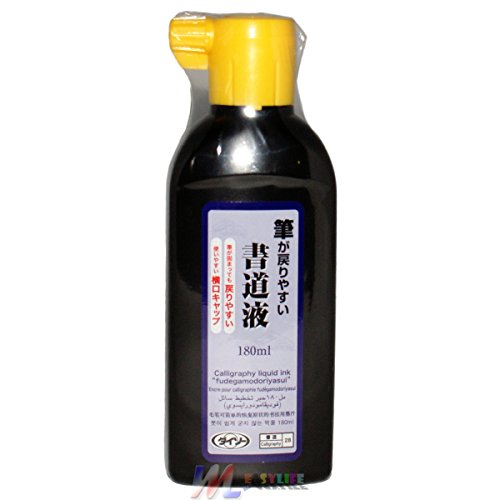 daiso Sumi - Tinta líquida para caligrafía en botella de 180 ml