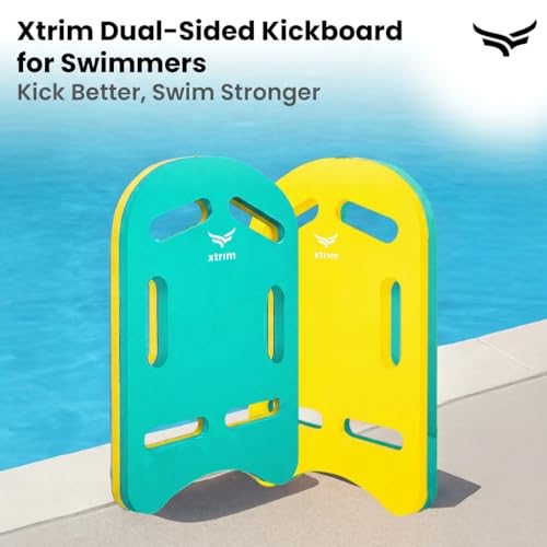 Image of VFK by Xtrim 25mm Extra Thick Swimming Kick Board, Swimming Floater for Adults & Kids, Kickboard for Beginners Training, Float Pad with All Holding Angles