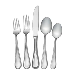 Mikasa Bravo 101-Piece 18/10 Stainless Steel Flatware Set, 101pc