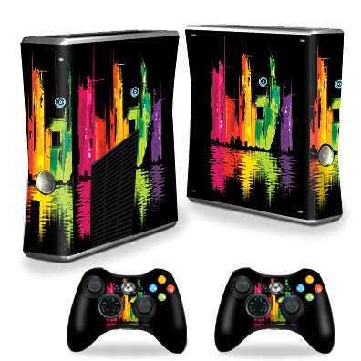 MightySkins Skin Compatible with Xbox 360 S Console - Abstract Horizon | Protective, Durable, and Unique Vinyl Decal wrap Cover | Easy to Apply, Remove, and Change Styles | Made in The USA