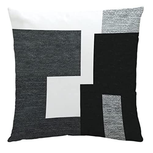 Xiangwen Abstract Geometric Modern Throw Pillow Covers Set Of 4，18 X 18 Inch Black And White Gray Boho Decorative Pillowcases Abstract Geometric Pillow Covers For Bedroom Bed Outdoor Couch Sofa #TOP1