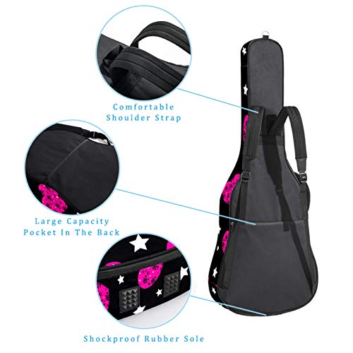 Housse pour Guitare Acoustique Étoiles amour rose Sac pour guitare électrique 10mm rembourré Housse pour Guitare… - Les Beatles, Paul McCartney, John Lennon, RIngo Starr, George Harrison Housse pour Guitare Acoustique Étoiles amour rose Sac pour guitare électrique 10mm rembourré Housse pour Guitare… – Image 4