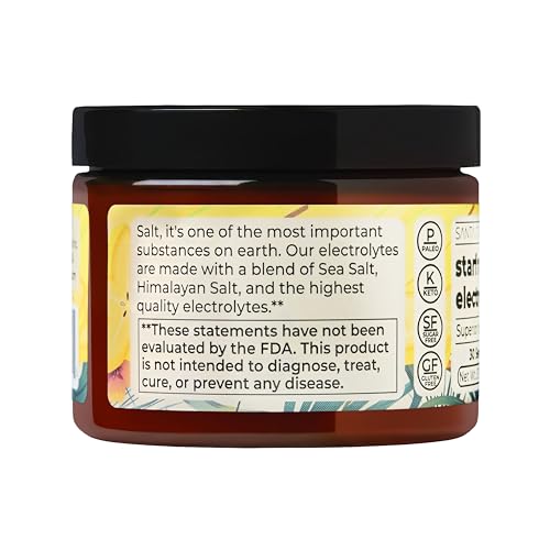 Image of Santa Cruz Paleo Electrolyte Powder, Starfruit Flavor, Sugar Free Hydration Drink Mix with Himalayan Pink Salt, Sea Salt, Magnesium Glycinate, Potassium Chloride, Sweetened with Stevia, 30 Servings