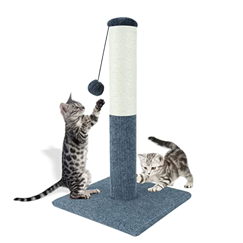 Katzenkratzbaum, Katzenkratzbaum mit Sisalseil und Plüschsockel, hohes interaktives Katzenkratzbaumspielzeug mit baumelndem Glockenball zum Schutz von Möbeln, Krallen ziehen Cover